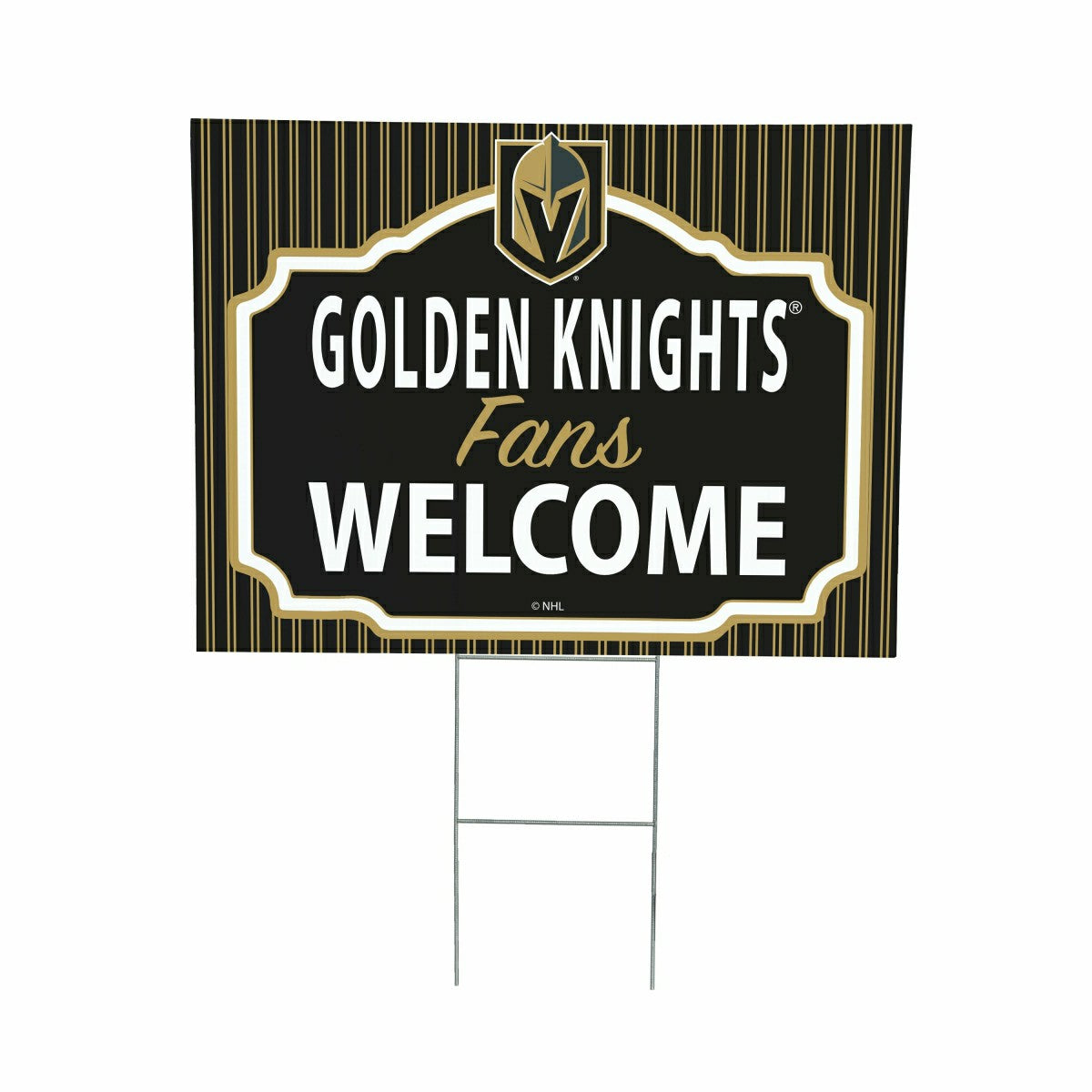 Las Vegas Golden Knights Coroplast Yard Sign, "Fans Welcome" - NHL Home