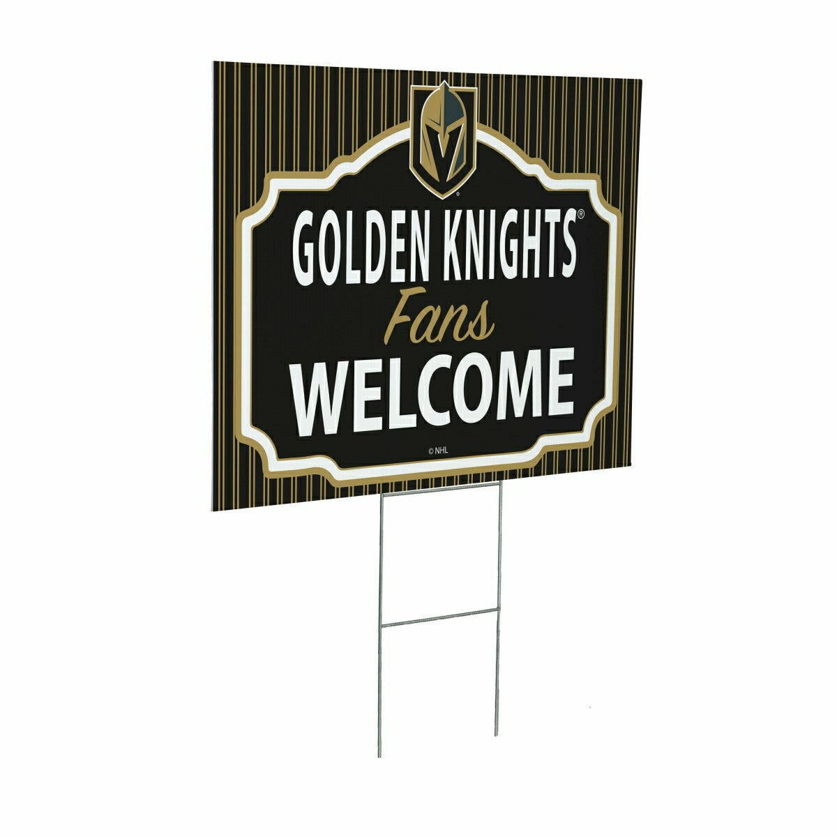 Las Vegas Golden Knights Coroplast Yard Sign, "Fans Welcome" - NHL Home