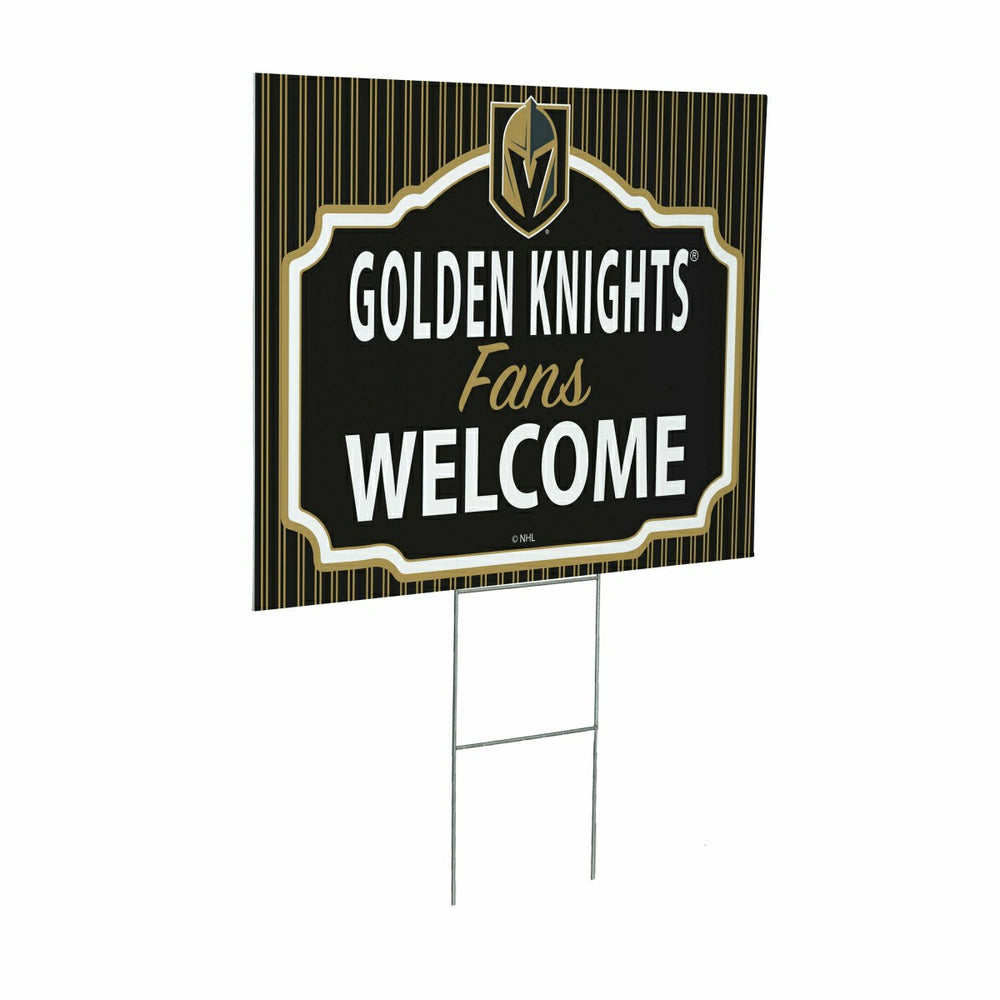 Las Vegas Golden Knights Coroplast Yard Sign, "Fans Welcome" - NHL Home