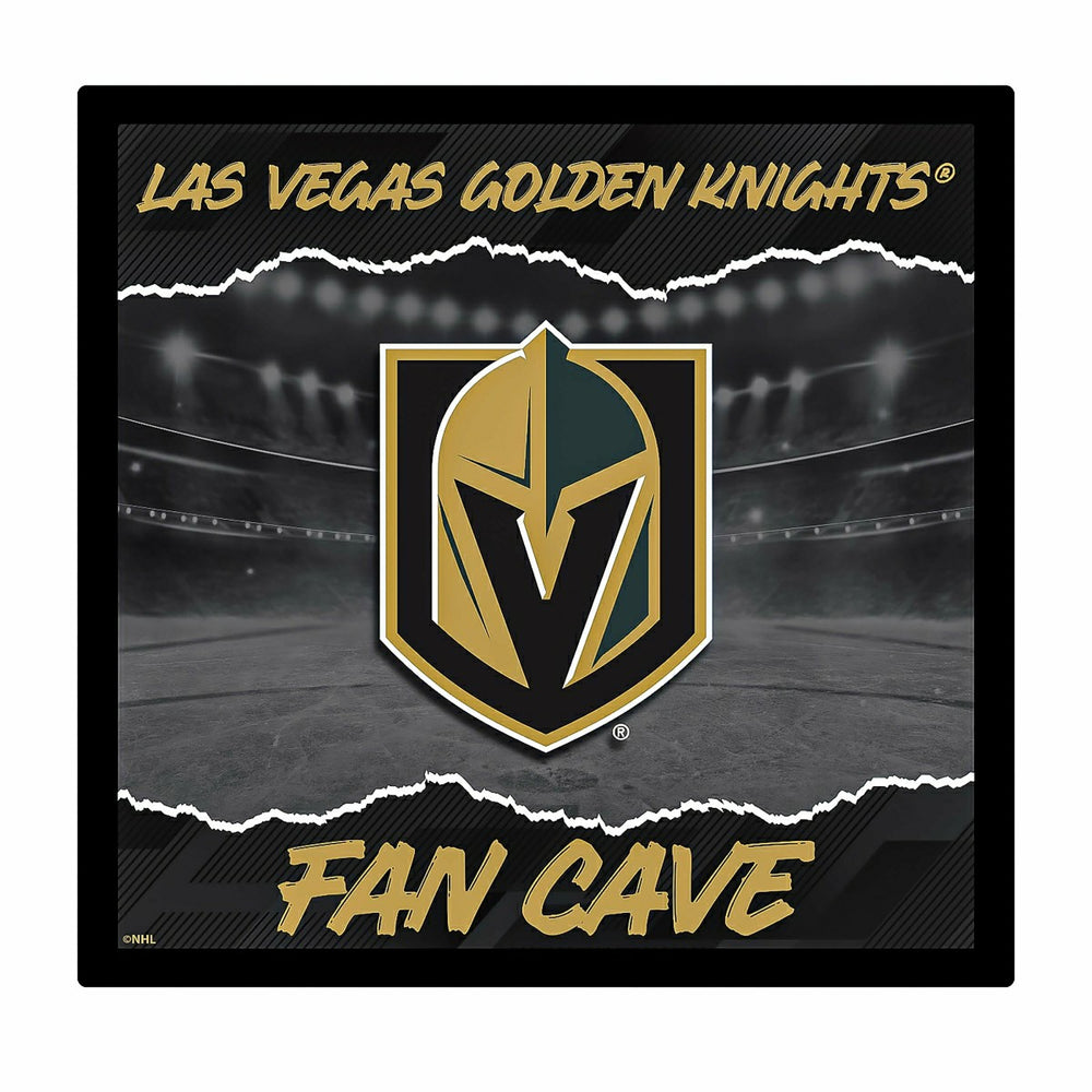 Vegas Golden Knights 23"H x 23"L LED Wall Decor, Edgelite, Square - NHL Home