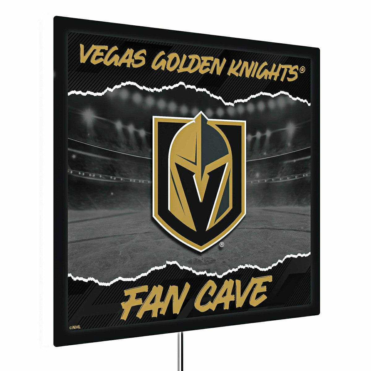 Vegas Golden Knights 23"H x 23"L LED Wall Decor, Edgelite, Square - NHL Home