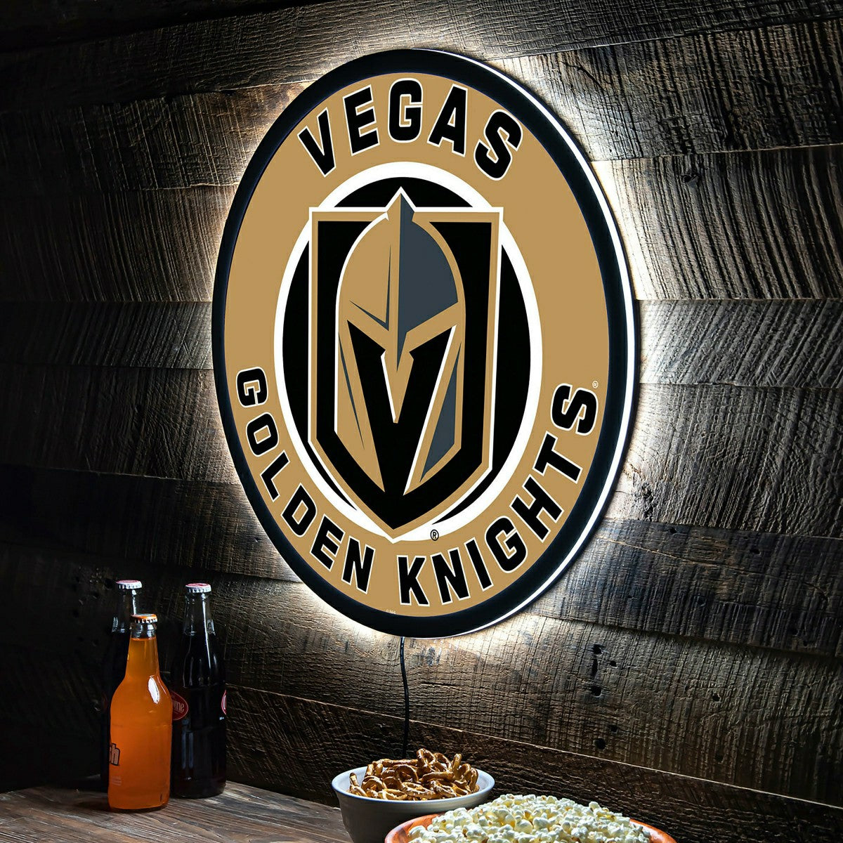 LED Wall Decor, Round, Las Vegas Golden Knights - NHL Home