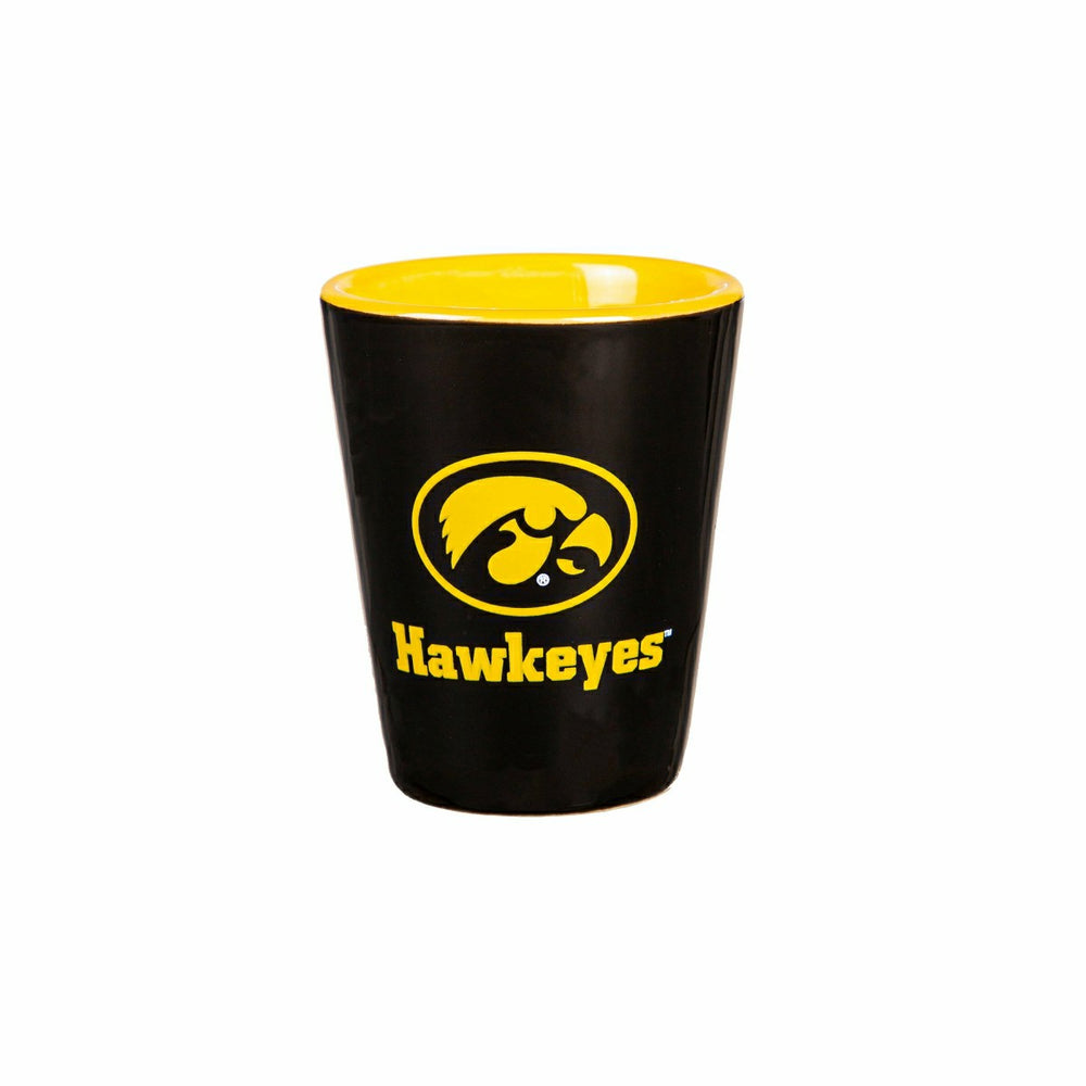 University of Iowa 4-Piece Ceramic and Glass 2oz. Shot Glass Set - Home Collegiate
