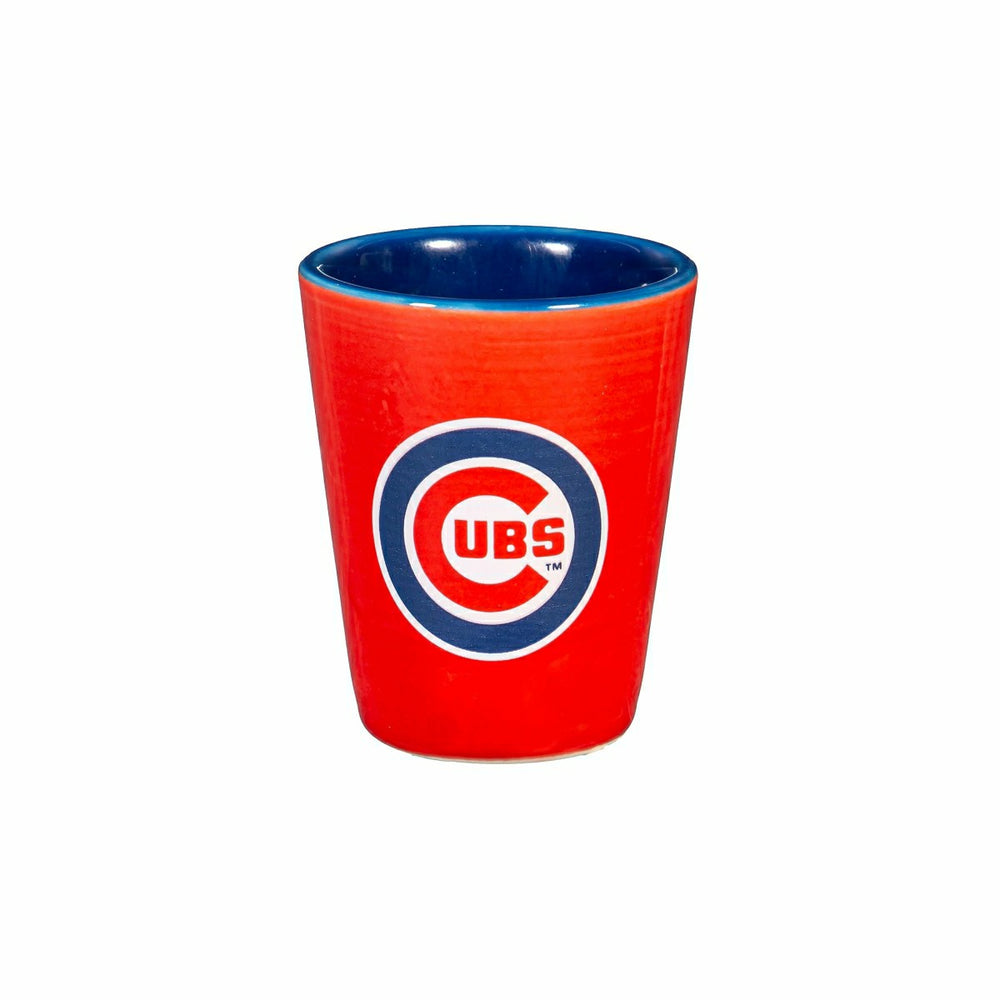 Chicago Cubs 4-Piece Ceramic 2oz. Shot Glass Set - Home MLB