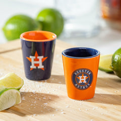 Houston Astros 4-Piece Ceramic 2oz. Shot Glass Set - Home MLB