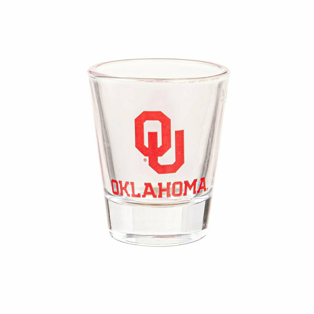 University of Oklahoma 4-Piece Ceramic and Glass 2oz. Shot Glass Set - Home Collegiate