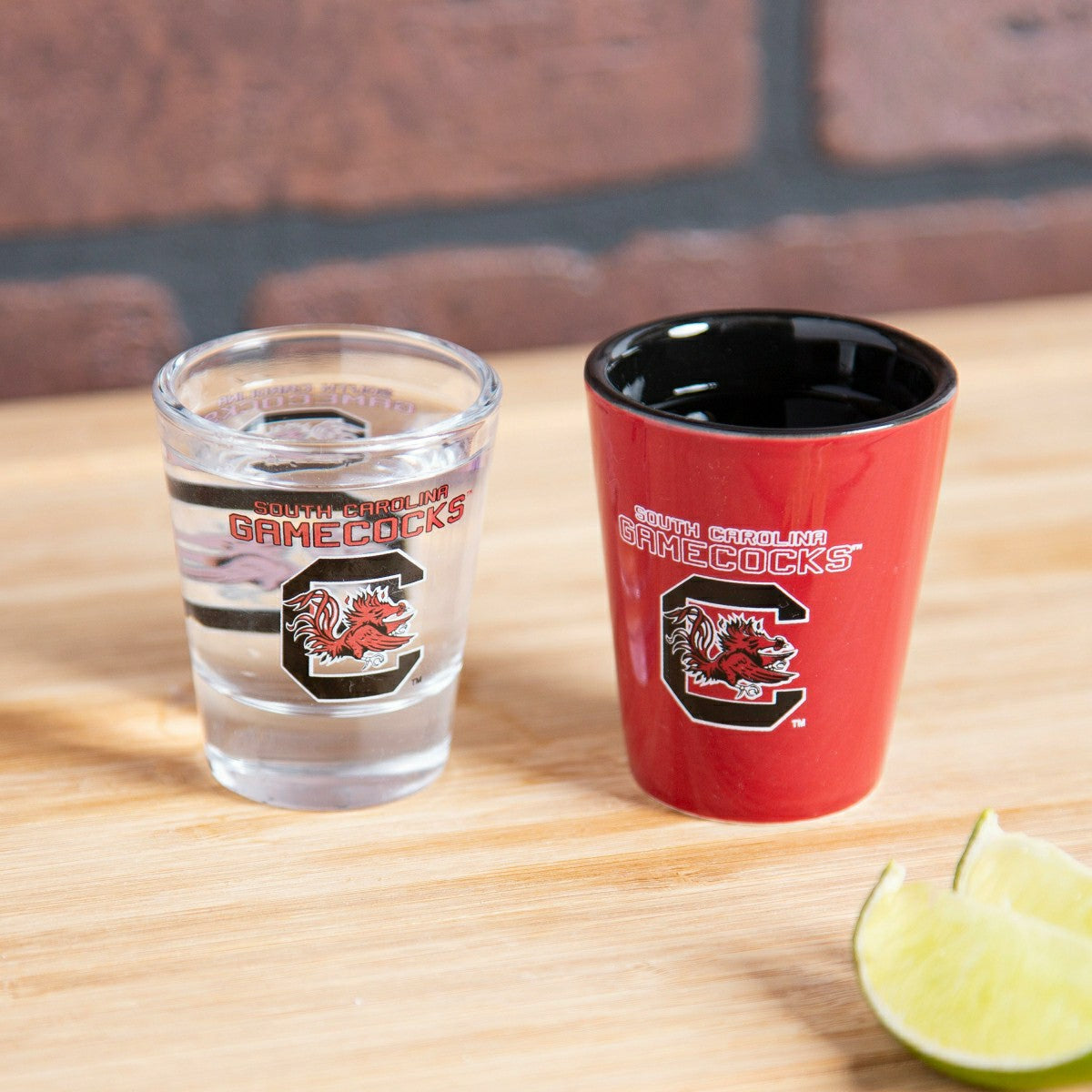 University of South Carolina 4-Piece Ceramic and Glass 2oz. Shot Glass - Home Collegiate