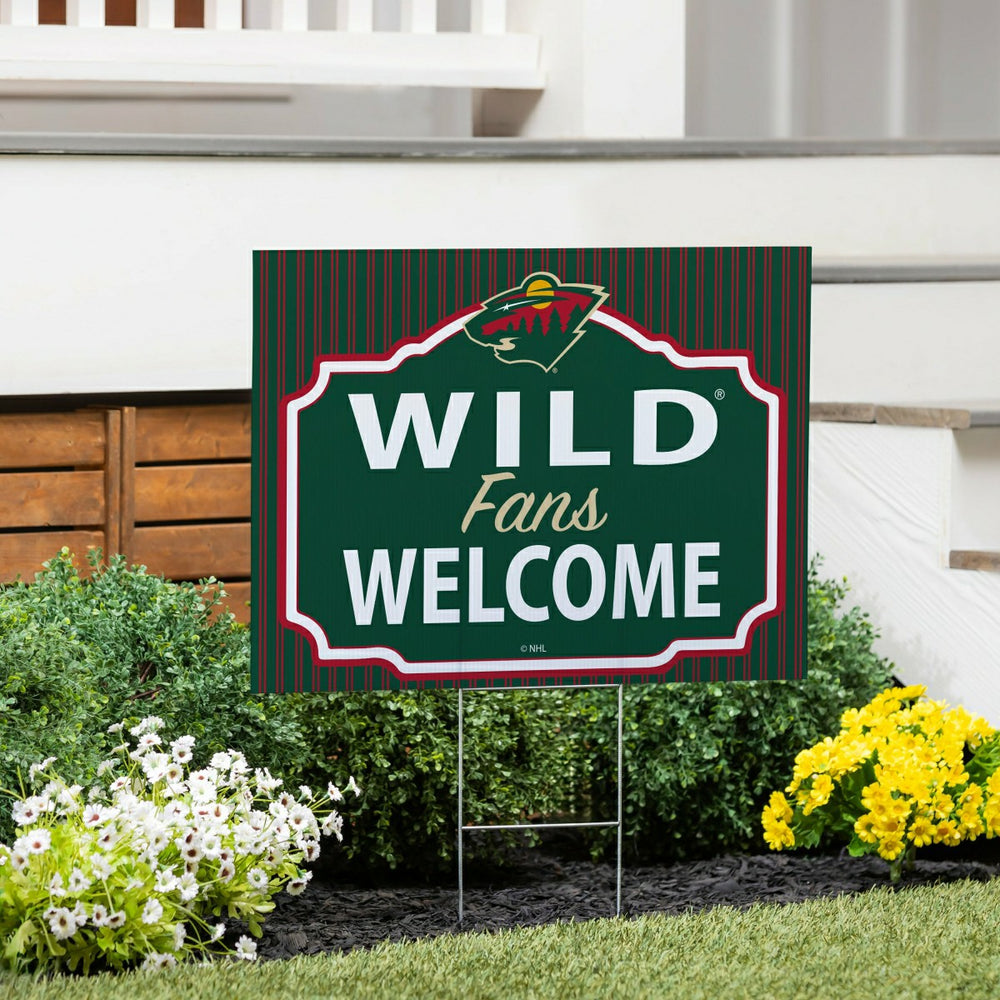 Minnesota Wild Coroplast Yard Sign, "Fans Welcome" - NHL Home