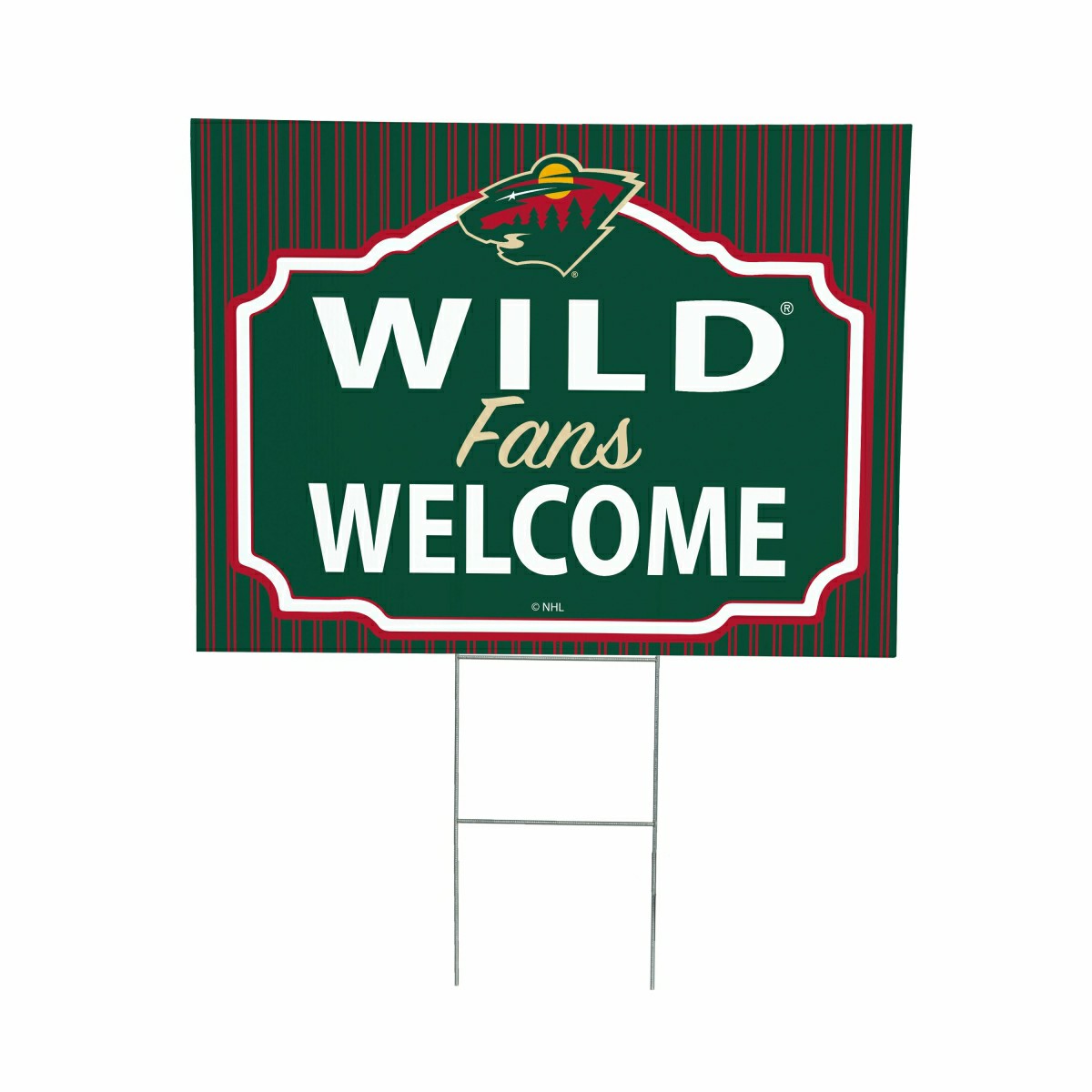 Minnesota Wild Coroplast Yard Sign, "Fans Welcome" - NHL Home