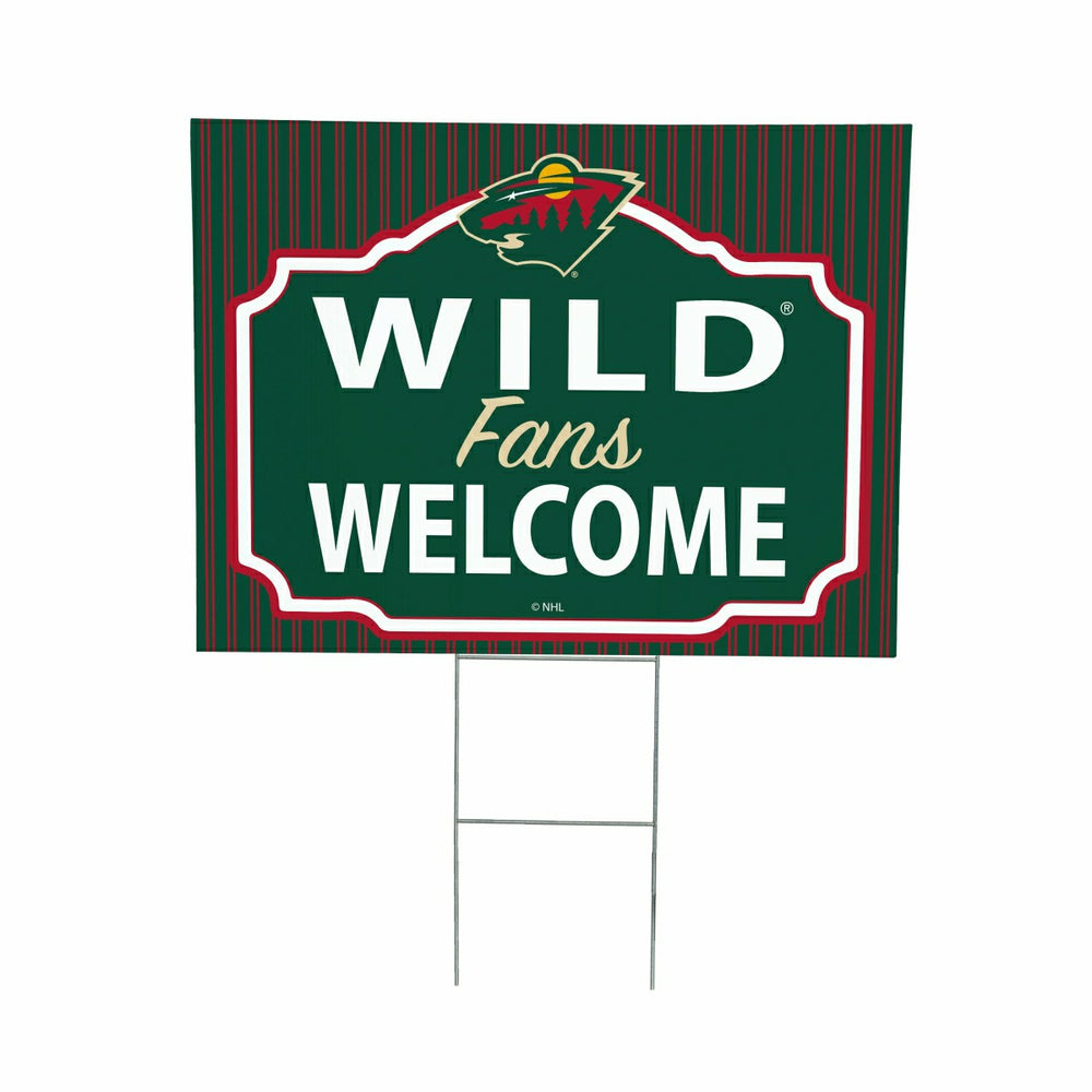 Minnesota Wild Coroplast Yard Sign, "Fans Welcome" - NHL Home