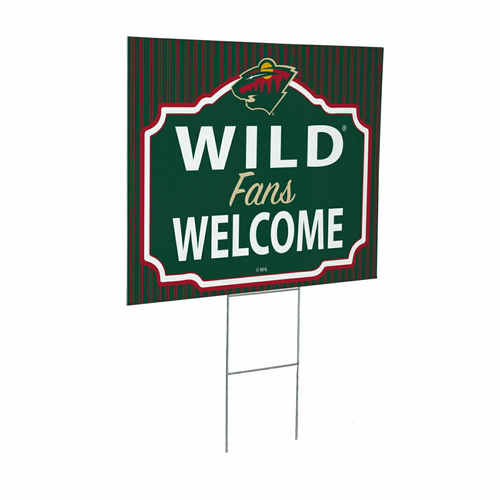 Minnesota Wild Coroplast Yard Sign, "Fans Welcome" - NHL Home