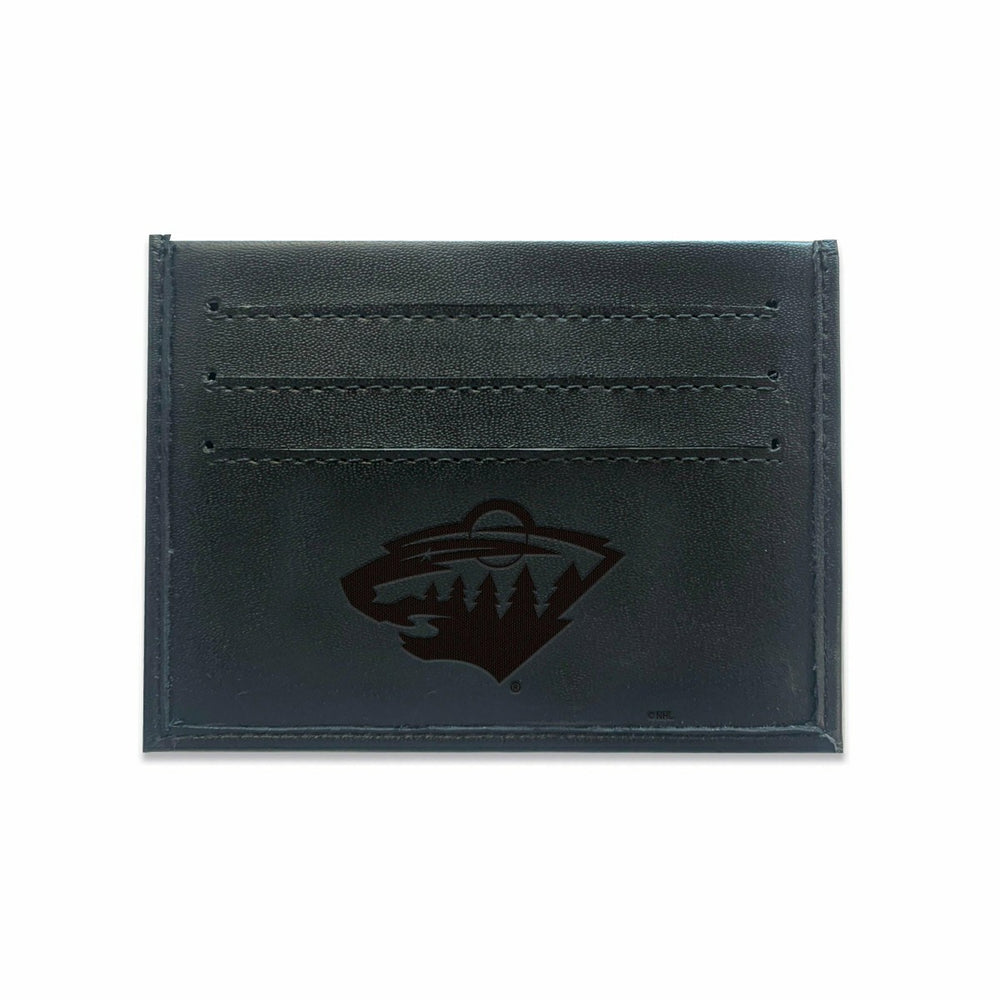 Front Pocket Wallet w/ RFID Blocking, Minnesota Wild, Black - NHL Home