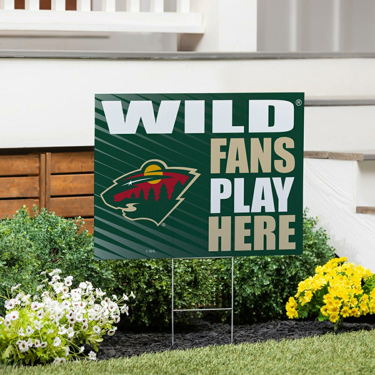 Minnesota Wild Coroplast Yard Sign "Fans Play Here" - NHL Home