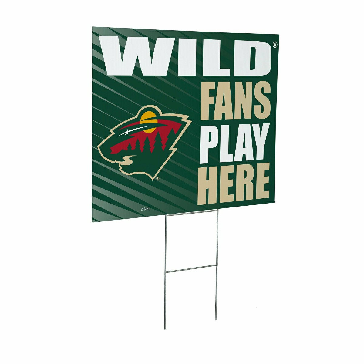 Minnesota Wild Coroplast Yard Sign "Fans Play Here" - NHL Home