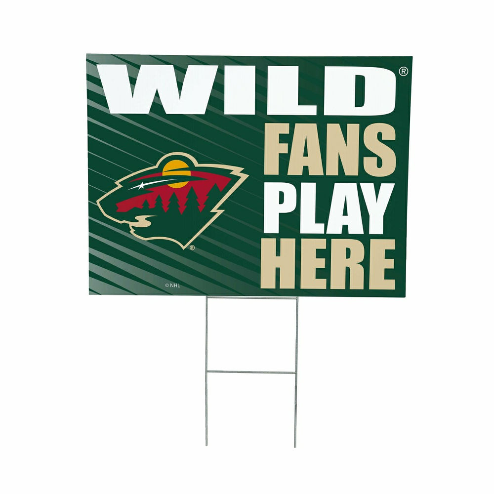 Minnesota Wild Coroplast Yard Sign "Fans Play Here" - NHL Home