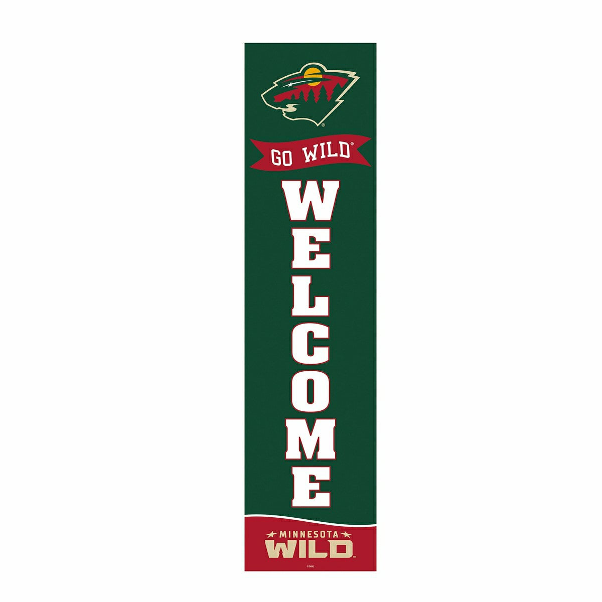 Minnesota Wild Large Single Sided Leaner, 46" - NHL Home