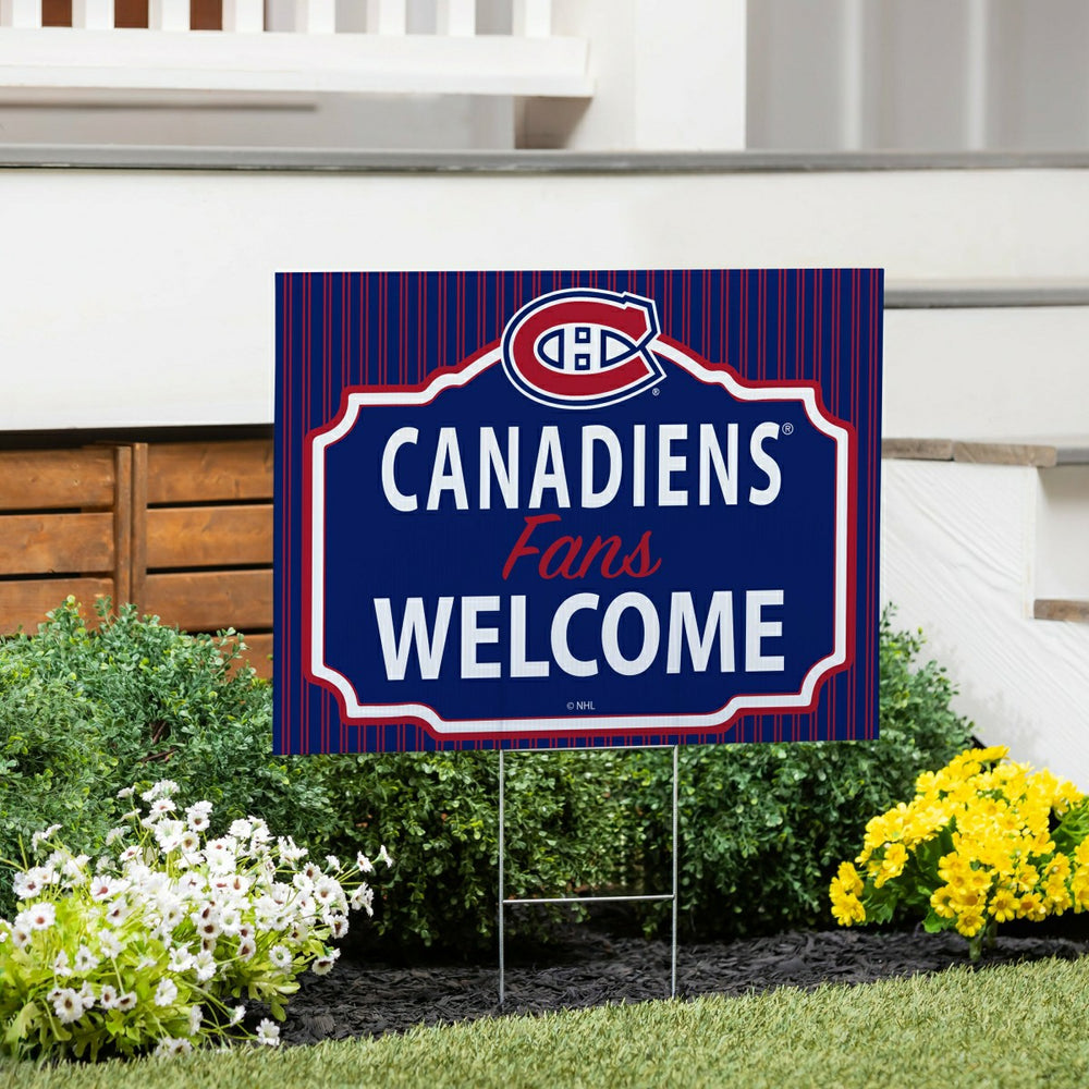 Montreal Canadiens Coroplast Yard Sign, "Fans Welcome" - NHL Home