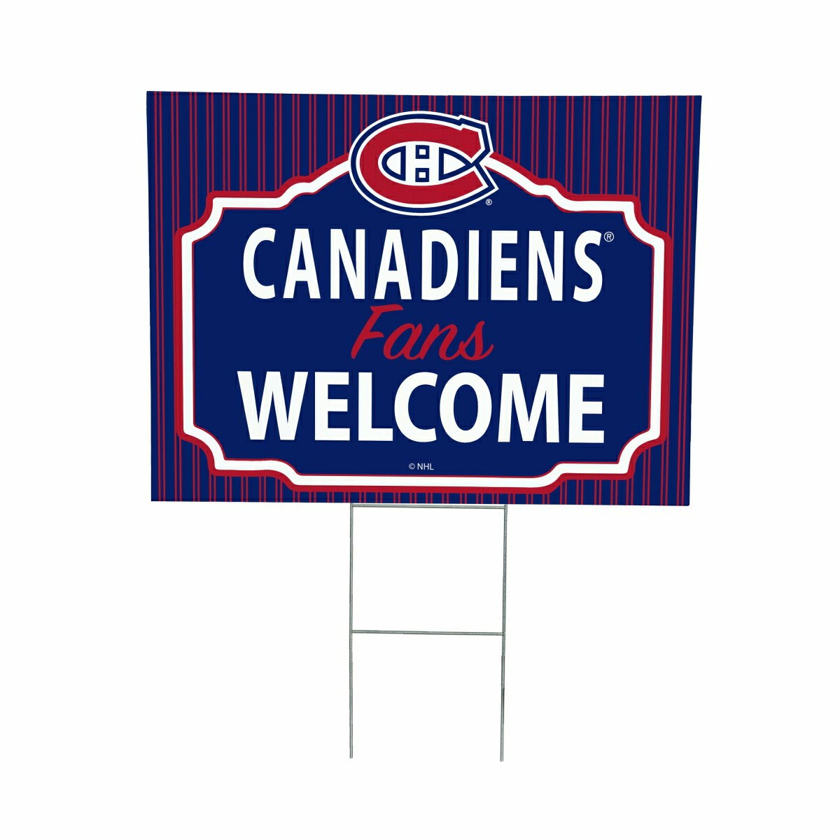 Montreal Canadiens Coroplast Yard Sign, "Fans Welcome" - NHL Home