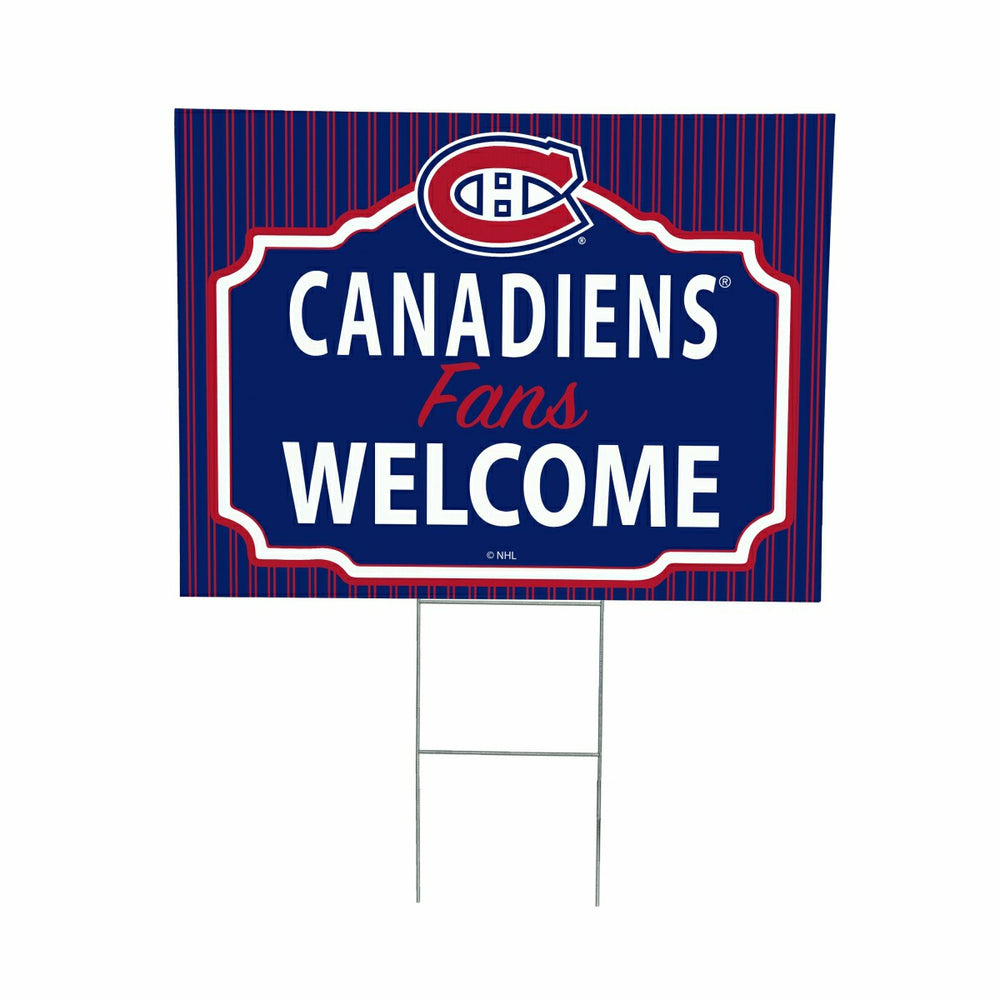 Montreal Canadiens Coroplast Yard Sign, "Fans Welcome" - NHL Home