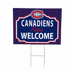 Montreal Canadiens Coroplast Yard Sign, "Fans Welcome" - NHL Home