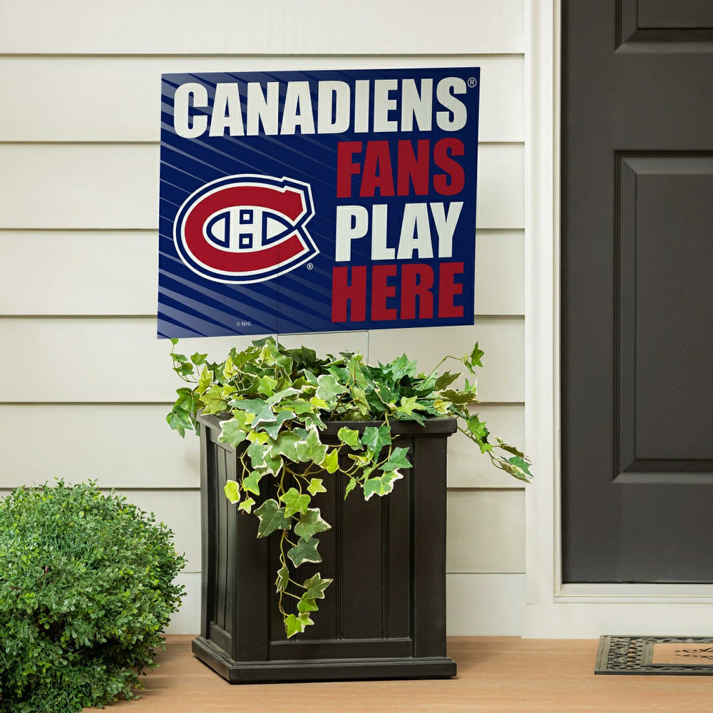 Montreal Canadiens Coroplast Yard Sign "Fans Play Here" - NHL Home