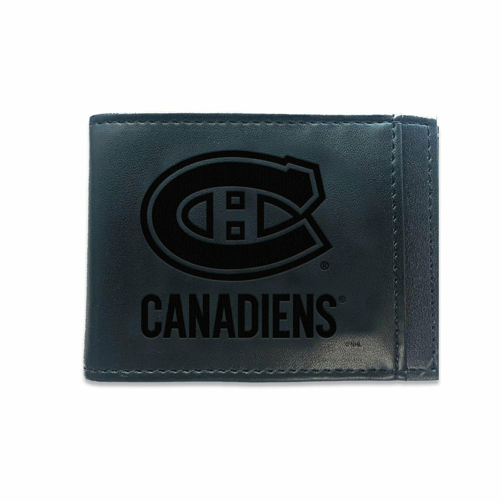 Front Pocket Wallet w/ RFID Blocking, Montreal Canadiens, Black - NHL Home