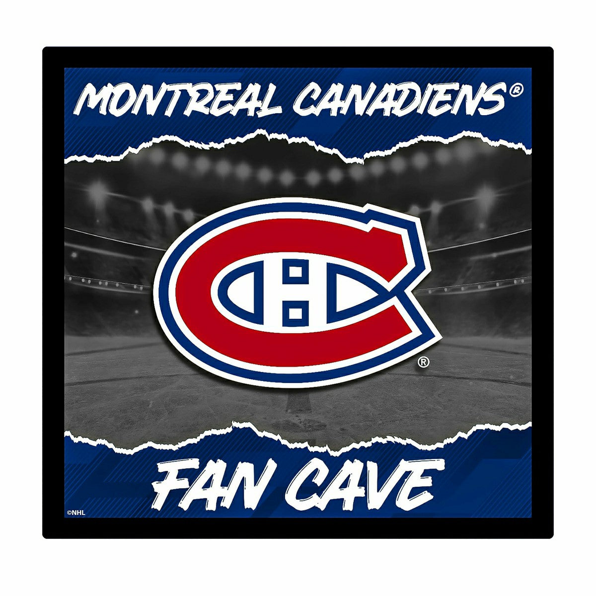 Montreal Canadiens 23"H x 23"L LED Wall Decor, Edgelite, Square - NHL Home