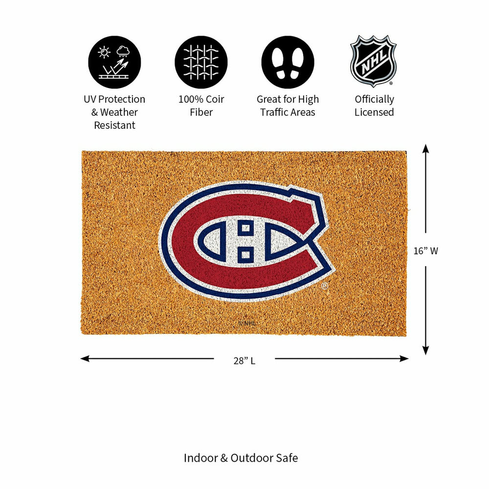 Coir Mat, 16"x28", Montreal Canadiens - NHL