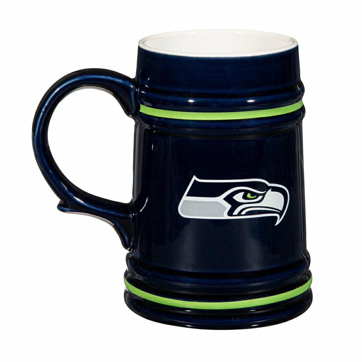 Seattle Seahawks Ceramic Stein Cup, 24oz - Home NFL