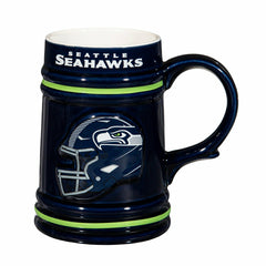 Seattle Seahawks Ceramic Stein Cup, 24oz - Home NFL