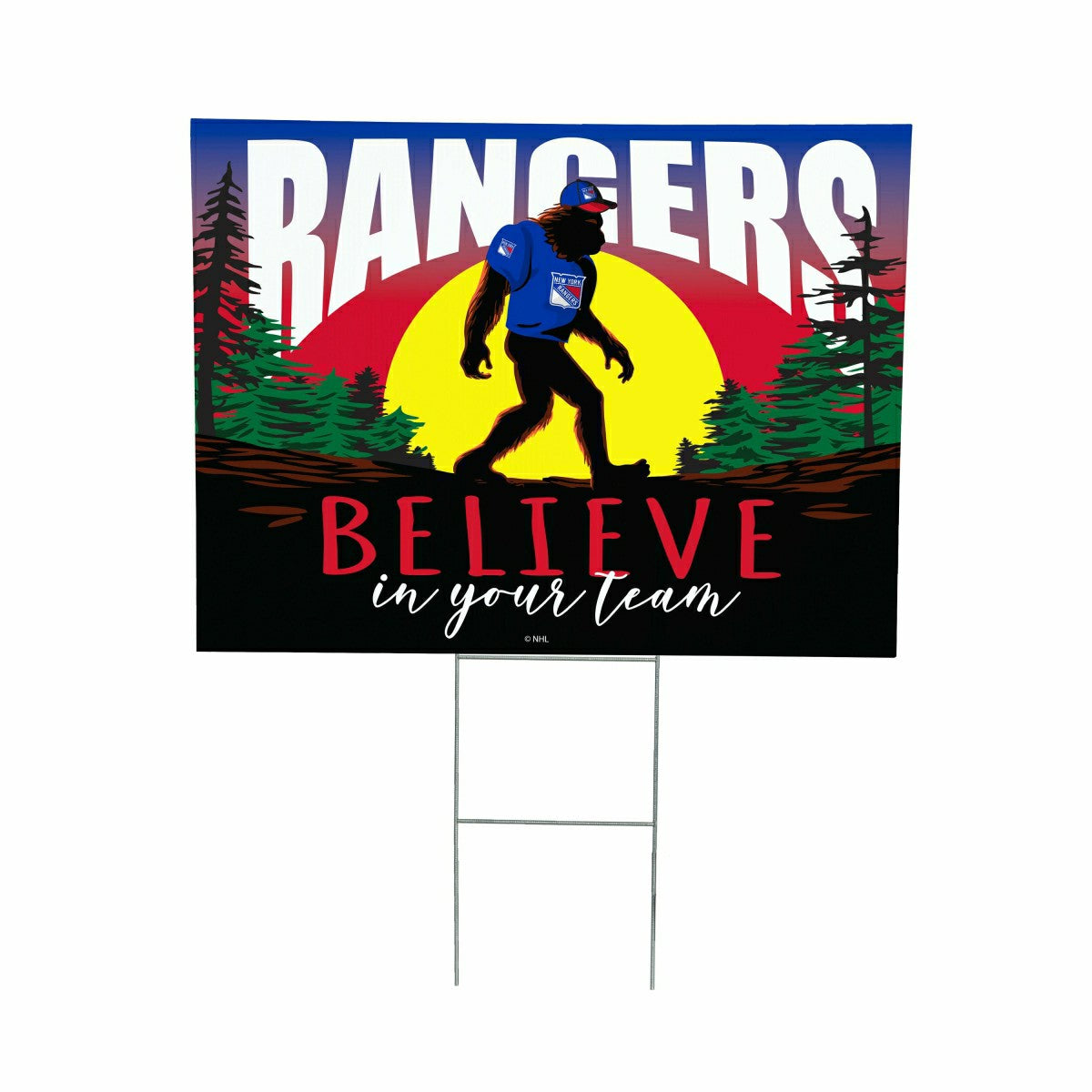 New York Rangers Yard Sign, Bigfoot - NHL Home