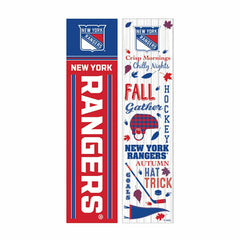 New York Rangers 46" Double Sided Leaner, Fall Seasonal - NHL Home