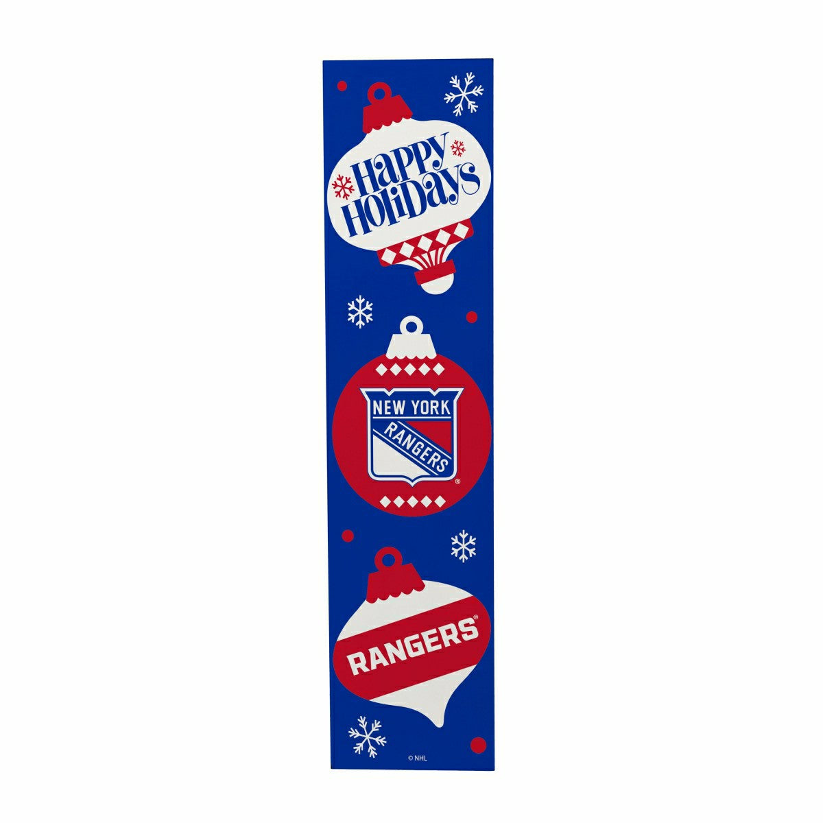 New York Rangers 47" Double Sided Leaner, Christmas - NHL Home
