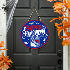 New York Rangers Halloween Round Door Décor with Hanging Rope, 18x18 - NHL Home
