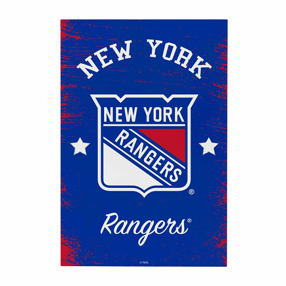 New York Rangers Wood Wall Sign, 16x24 - NHL Home