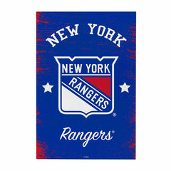 New York Rangers Wood Wall Sign, 16x24 - NHL Home