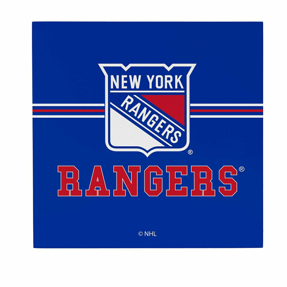 New York Rangers Wood Wall Sign, 12x12 - NHL Home