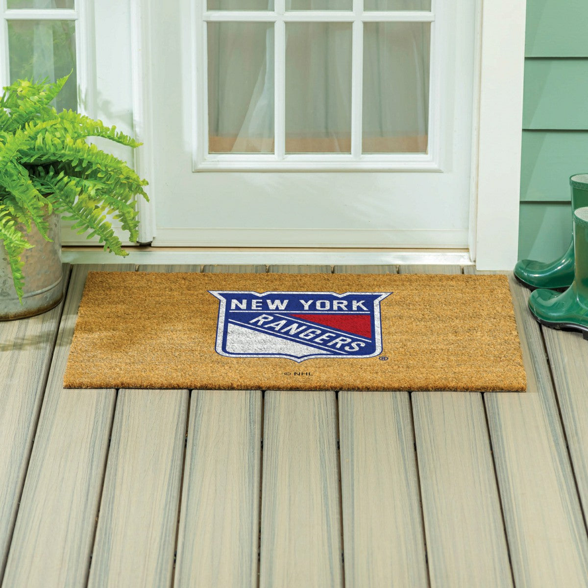 New York Rangers Large Full Color Coir Mat, 36"x24" - NHL