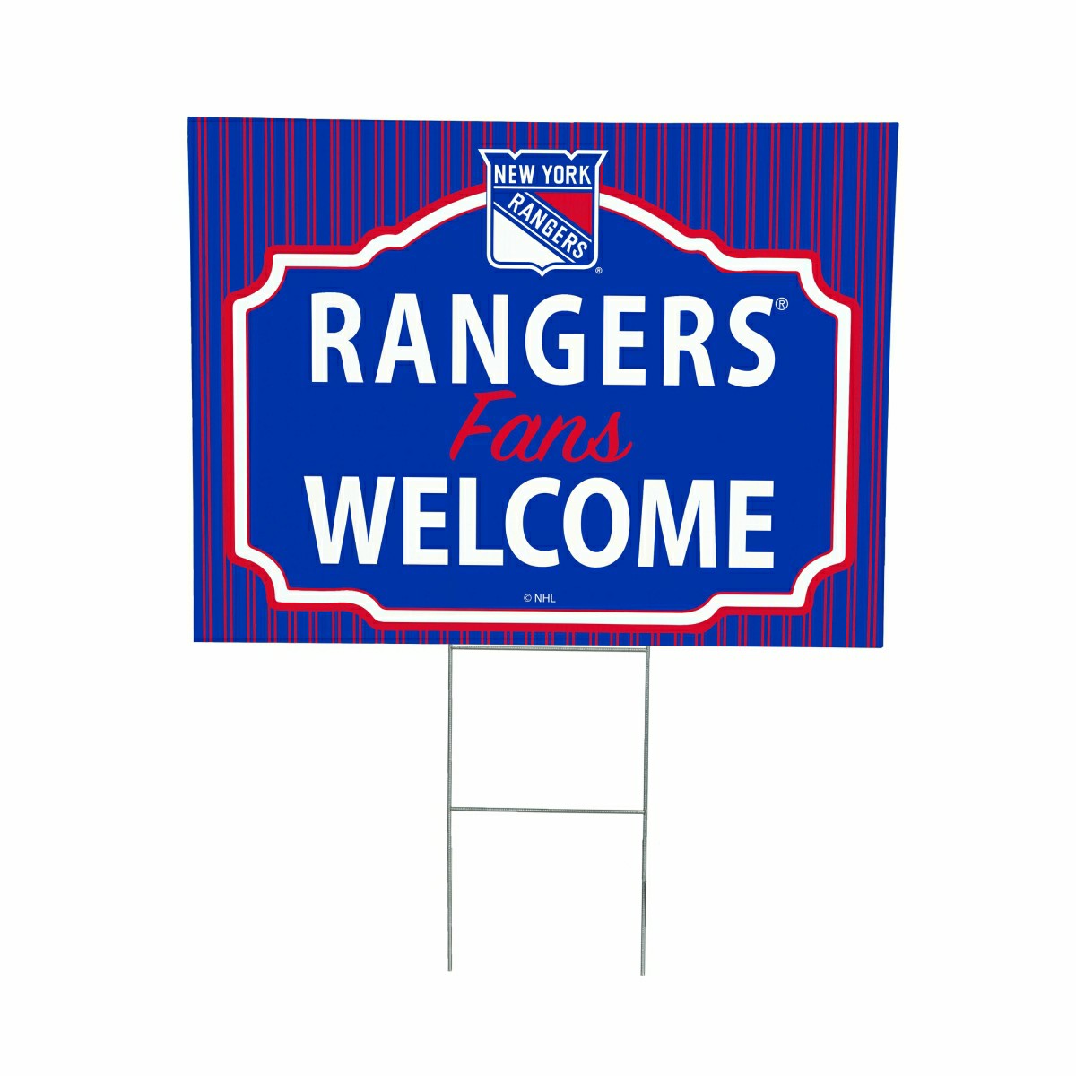 New York Rangers Coroplast Yard Sign, "Fans Welcome" - NHL Home