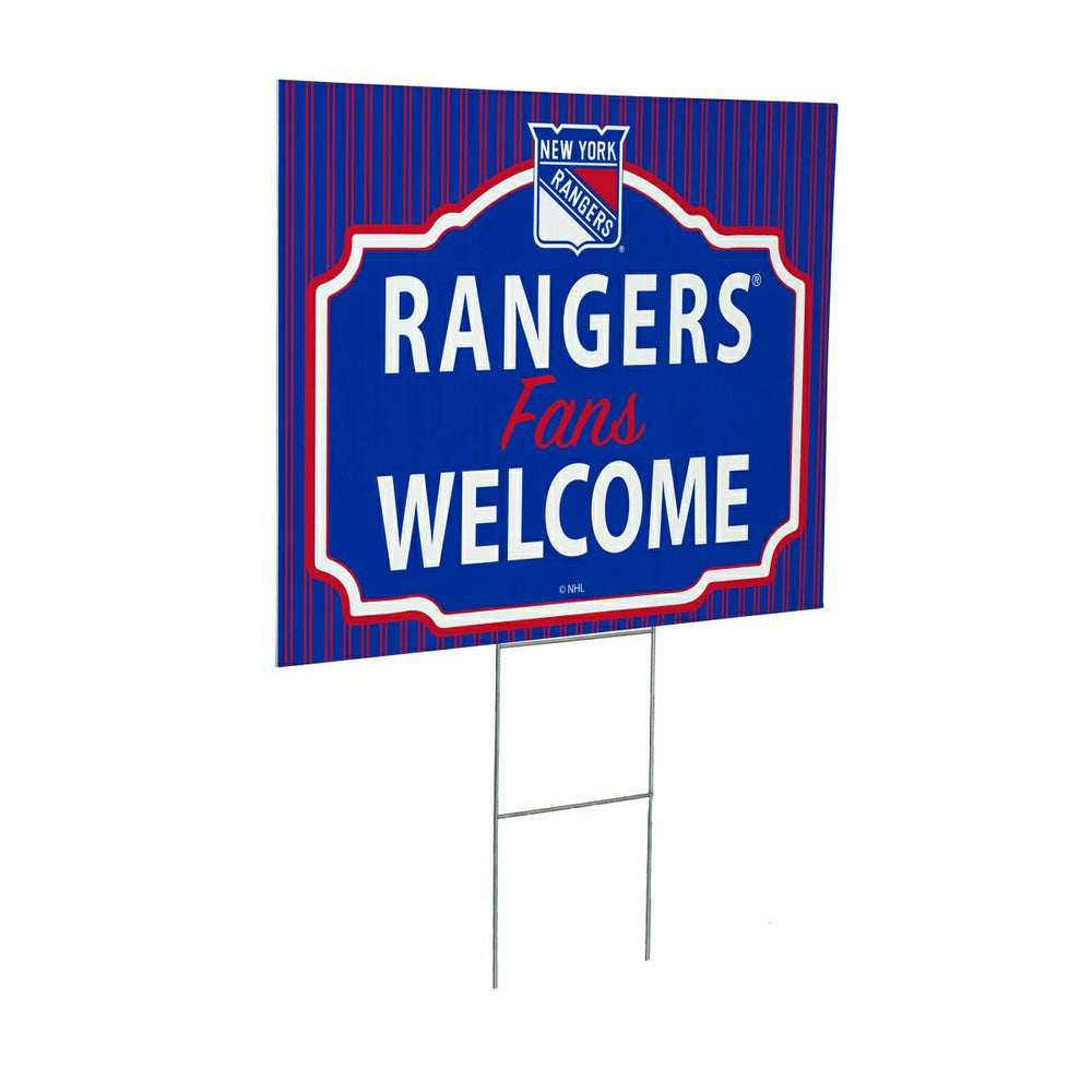 New York Rangers Coroplast Yard Sign, "Fans Welcome" - NHL Home