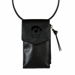 University of Iowa, Cross Body Wallet, Black - Home Collegiate