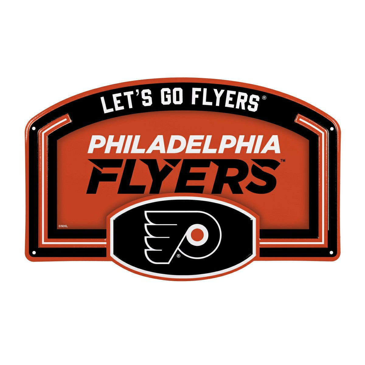 Philadelphia Flyers USA Embossed Steel Wall Sign, 11" x 17" - NHL Home