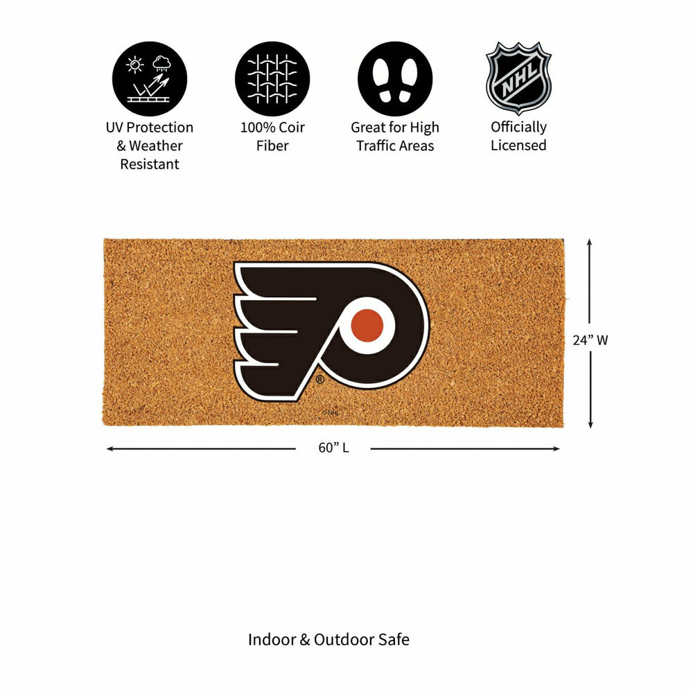 Philadelphia Flyers Extra Large Full Color Coir Mat, 60"x24" - NHL