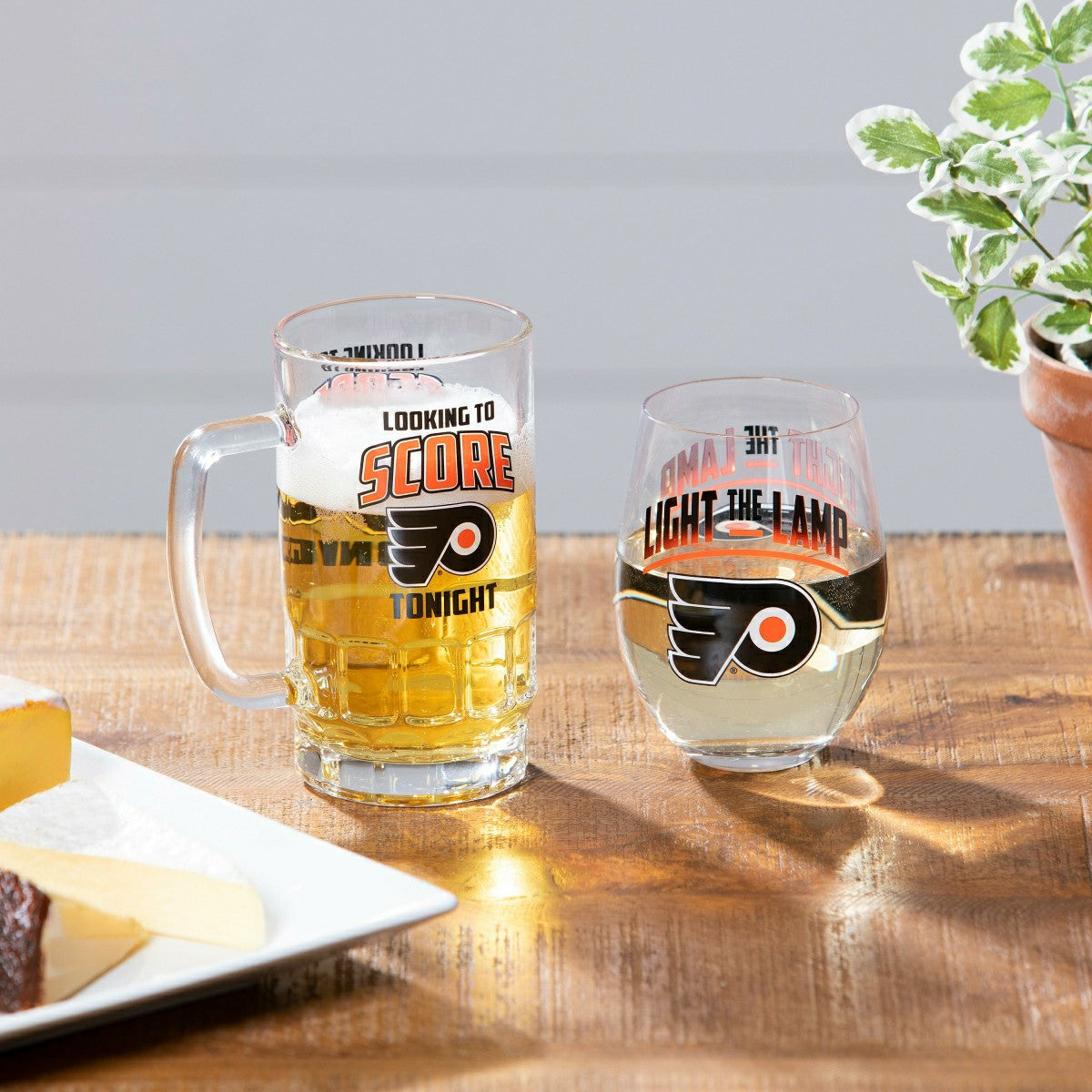Stemless 17OZ Glass & Tankard 16OZ Gift Set, Philadelphia Flyers - NHL Home