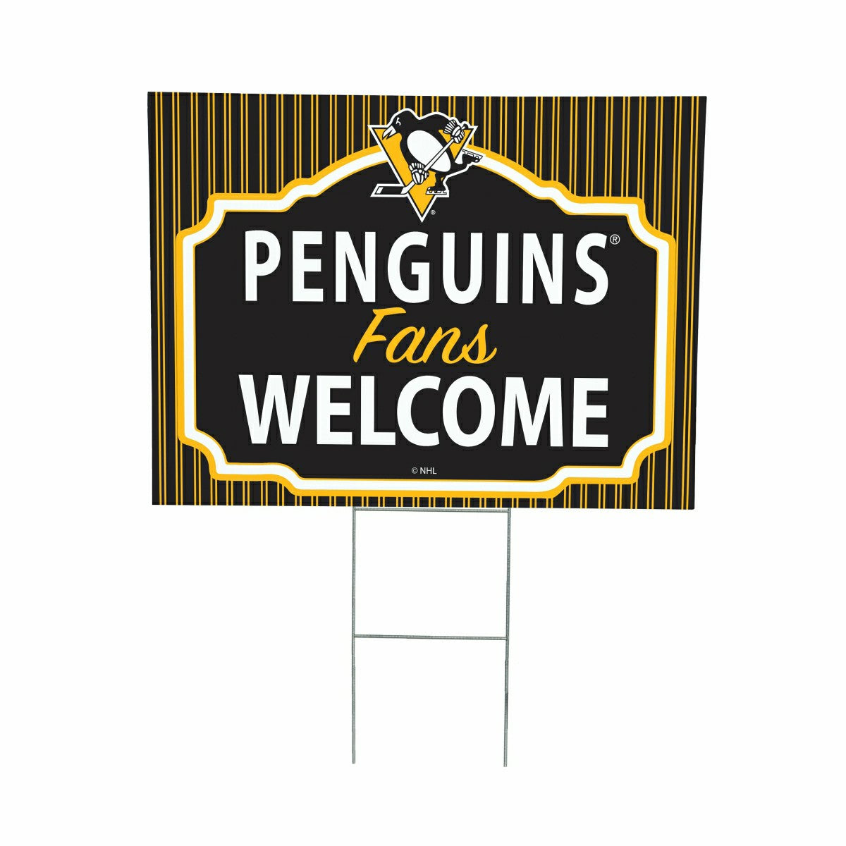 Pittsburgh Penguins Coroplast Yard Sign, "Fans Welcome" - NHL Home