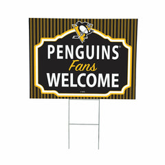 Pittsburgh Penguins Coroplast Yard Sign, "Fans Welcome" - NHL Home