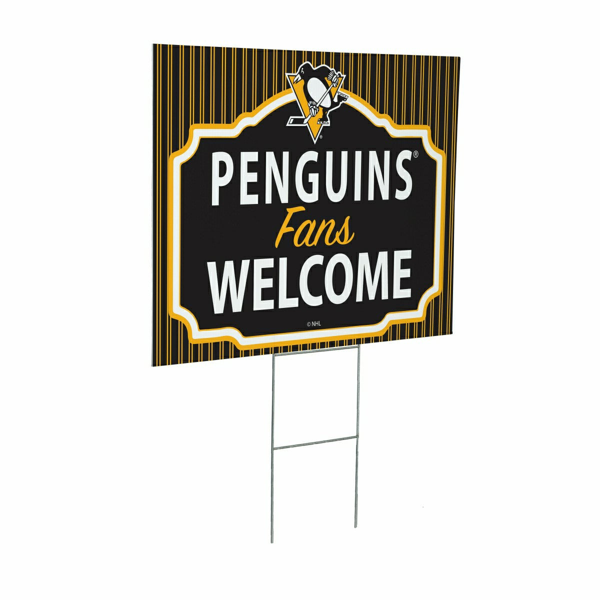 Pittsburgh Penguins Coroplast Yard Sign, "Fans Welcome" - NHL Home