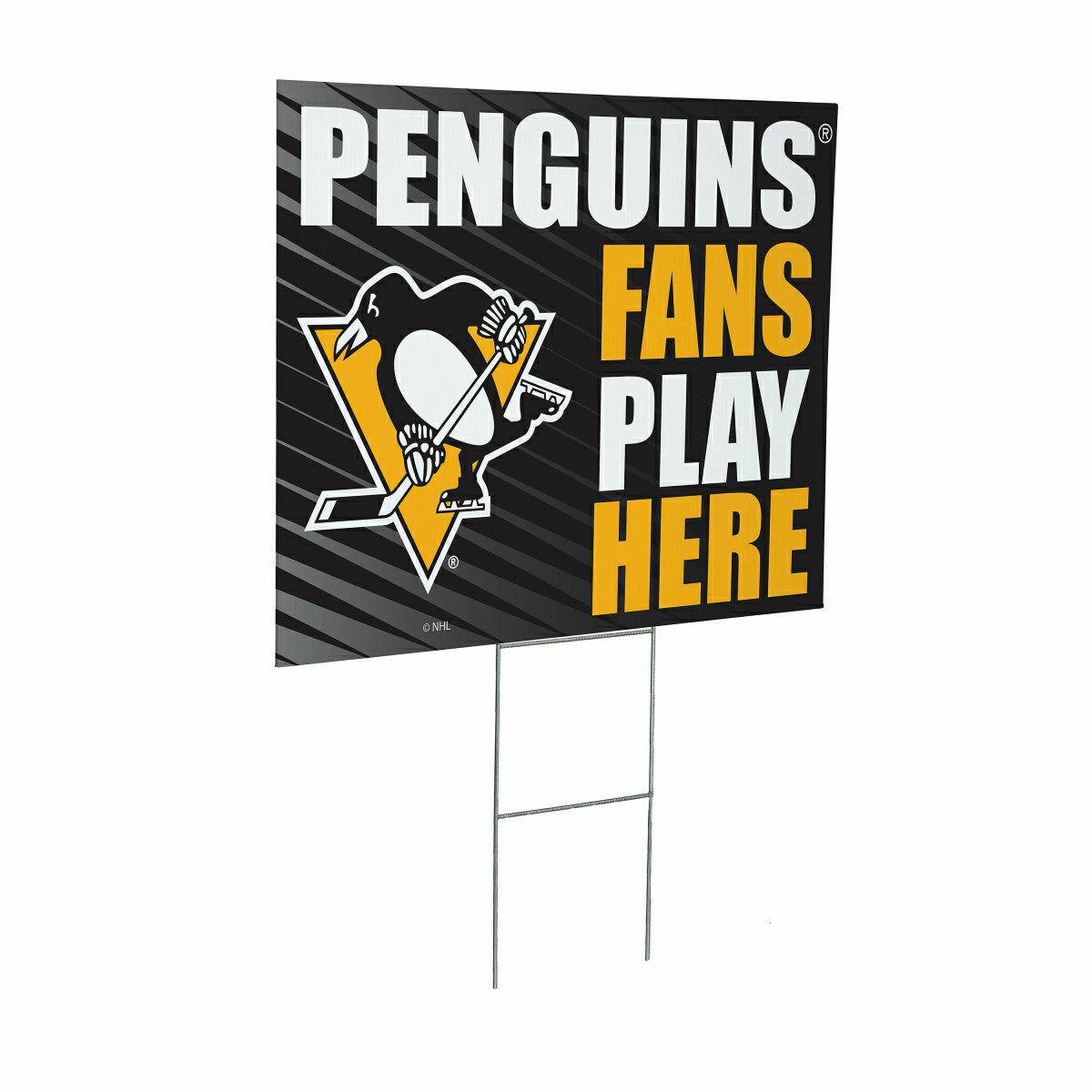 Pittsburgh Penguins Coroplast Yard Sign "Fans Play Here" - NHL Home