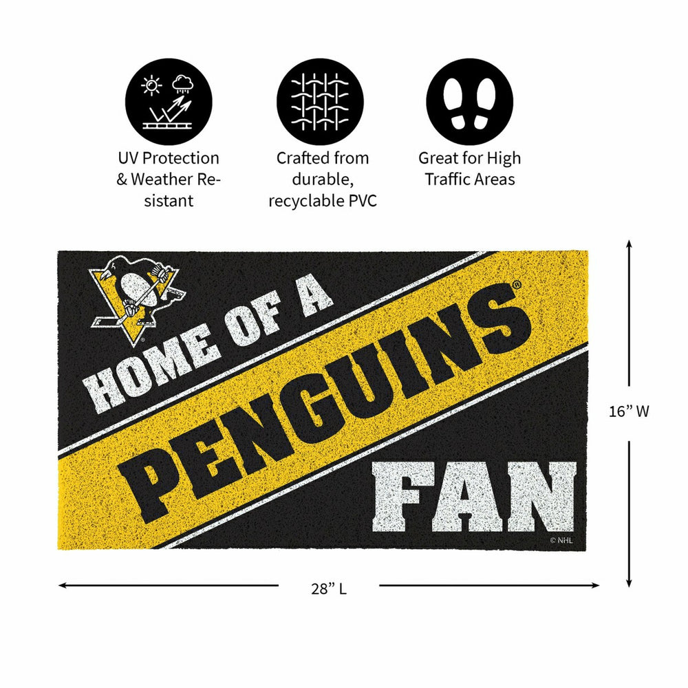 Pittsburgh Penguins, PVC Mat COLOR, Home of a Fan - NHL