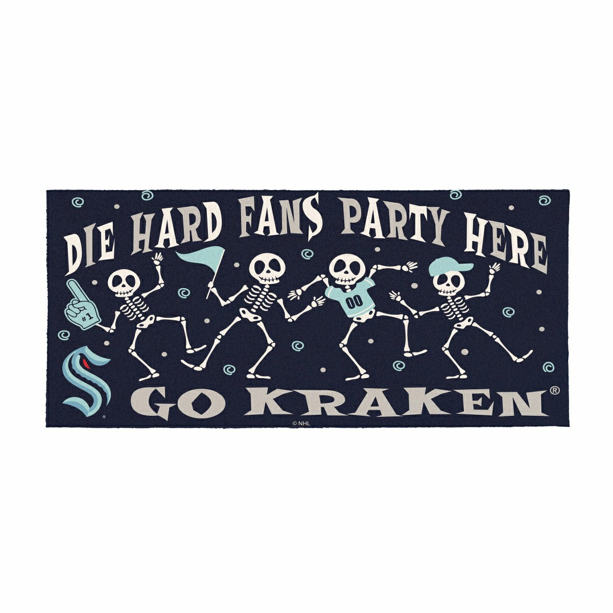 Seattle Kraken Flocked Coir Halloween Sassafras Switch Mat, 22"x10" - NHL